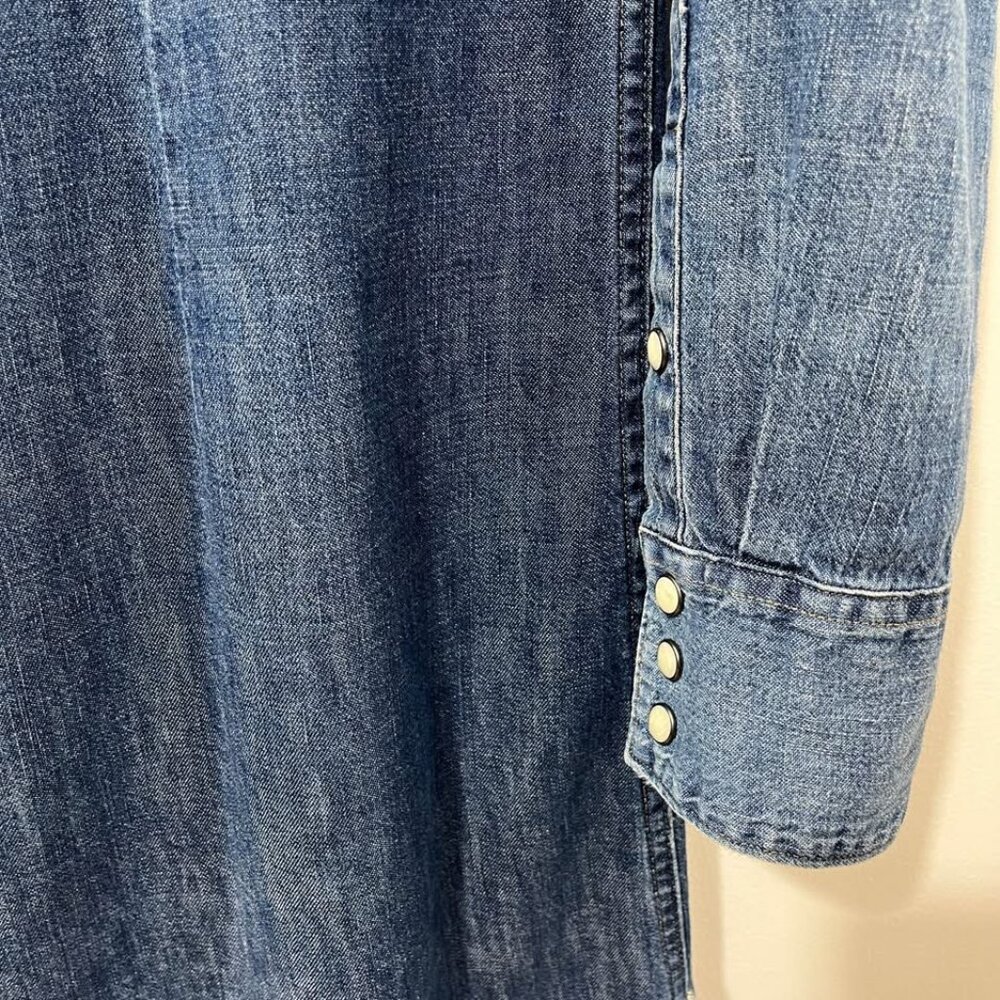 Polo Ralph Lauren Western Denim Knee Length Shirt Dress [size M] - Picture 5 of 12